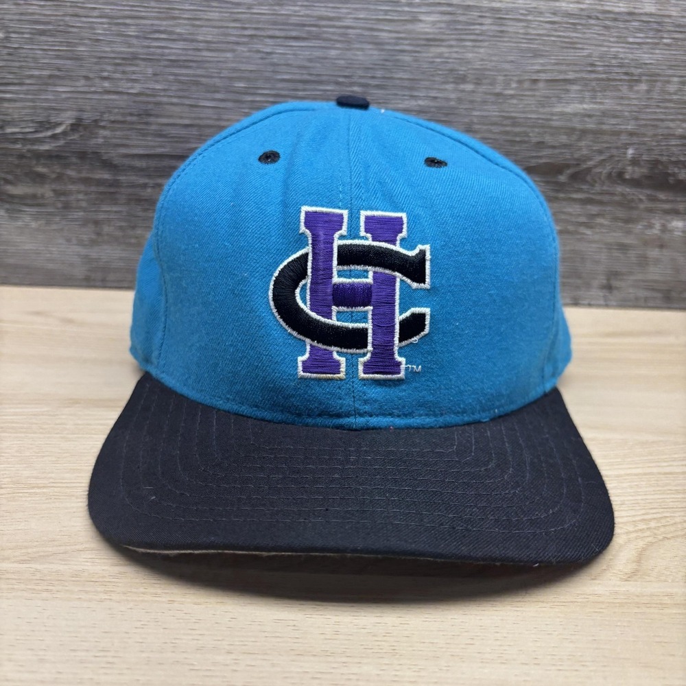 Vintage Charlotte Hornets Hat Cap Snap Back Mens One Size Blue NBA Basketball